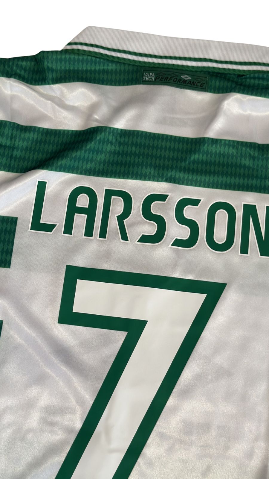 Camiseta Celtic 1998 Titular Larsson #7 Retro Umbro
