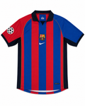 Camiseta Barcelona 2001-2002 Titular Rivaldo #10 / Saviola #7 Retro Kappa