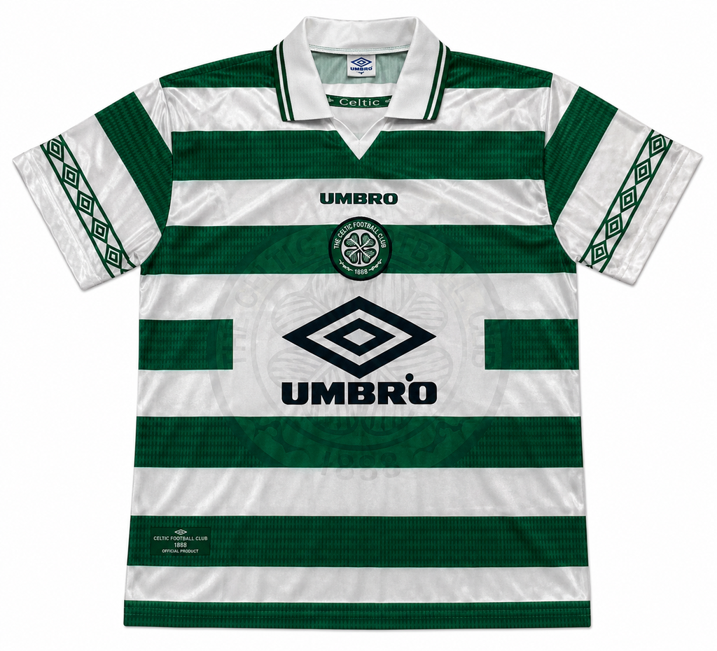 Camiseta Celtic 1998 Titular Larsson #7 Retro Umbro