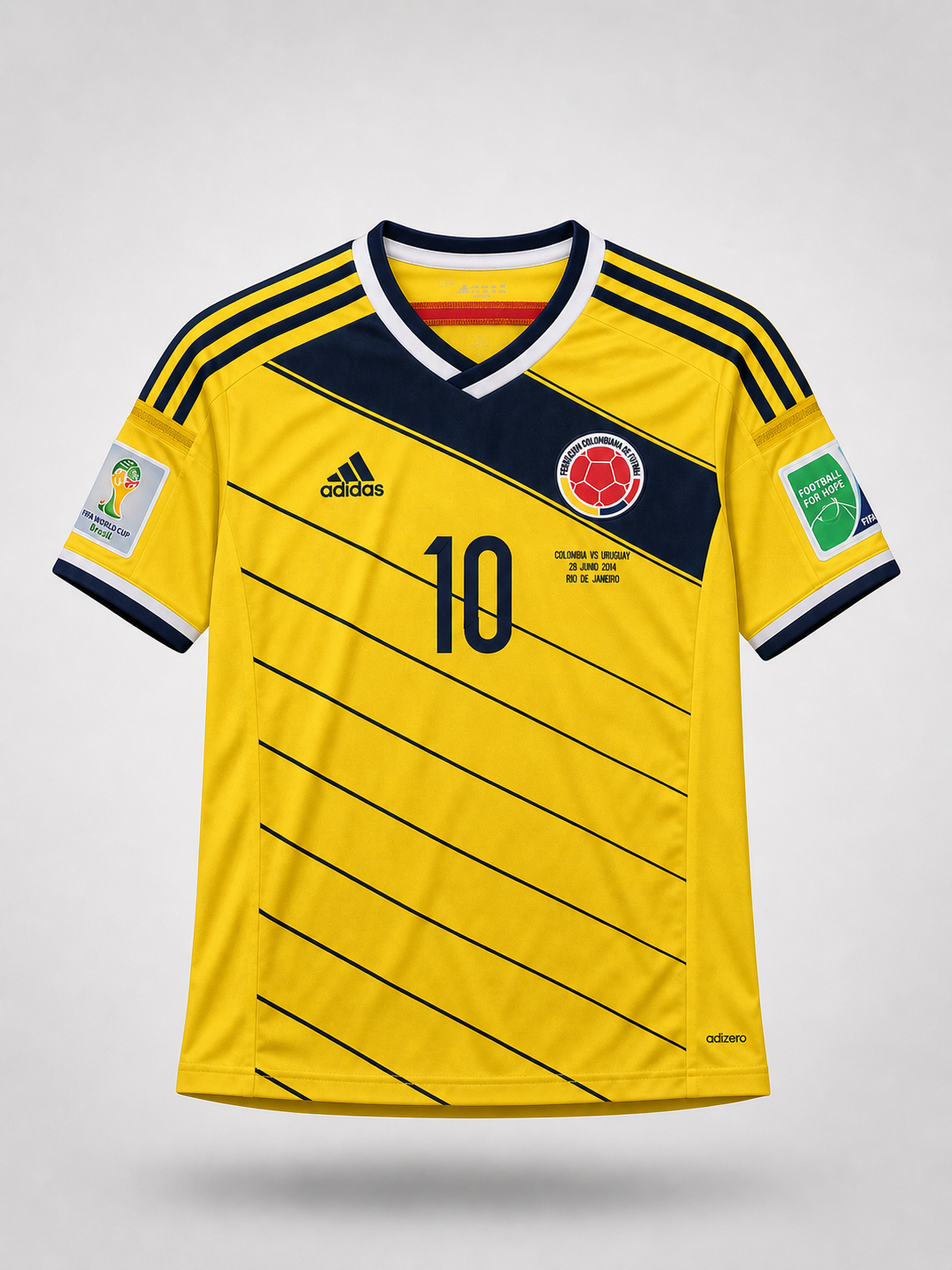 Camiseta Colombia 2014 Titular – James Rodríguez #10 – Mundial Brasil 2014
