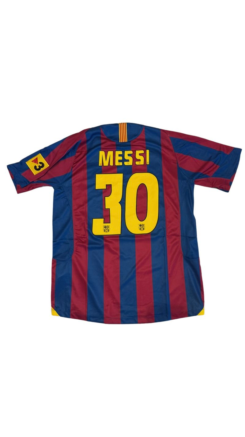 Camiseta Barcelona 2005-2006 Titular Messi #30 / Eto'o #9 Retro Nike