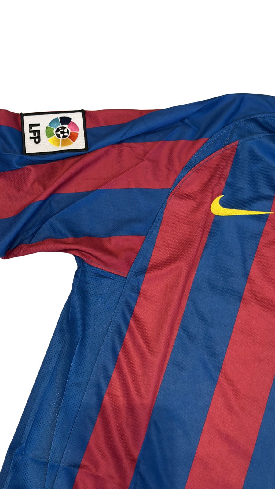Camiseta Barcelona 2005-2006 Titular Messi #30 / Eto'o #9 Retro Nike