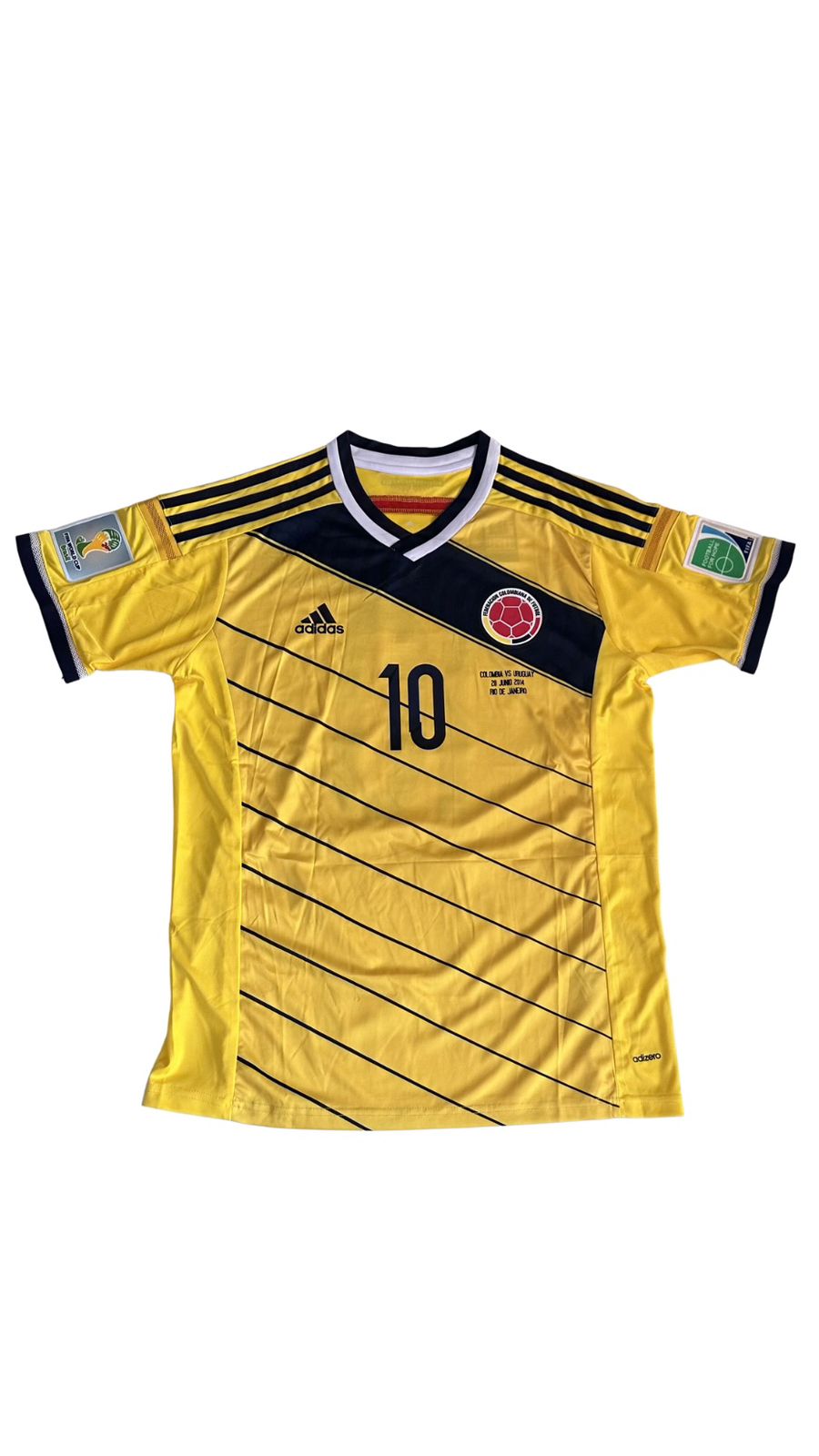 Camiseta Colombia 2014 Titular – James Rodríguez #10 – Mundial Brasil 2014